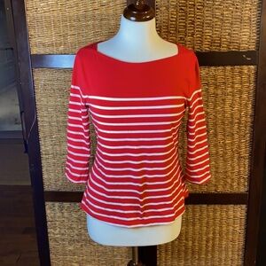 a.n.d e a w y red medium 3/4 sleeve shirt